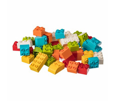 L-W Toys Stavebnice pro nejmenší stavitele KOSTKY / LEGO- kompatibilní / 50 dílků 