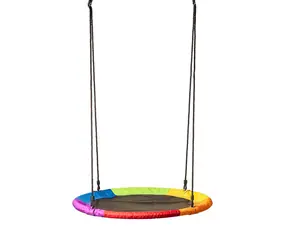 Woody Houpací kruh (průměr 100cm) - duhová / Nosnost: 100 kg / od 3 let