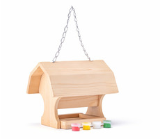 Woody KRMÍTKO PRO PTÁKY 4 barvy a štětec /  19 x 13.5 x 16 cm  