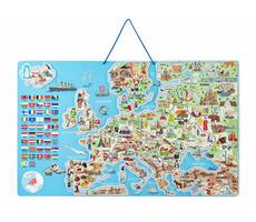 Woody Magnetická mapa EVROPY, společenská hra 3 v 1, ČJ / od 3 let