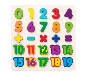 Woody Puzzle - číslice na desce / od 3 let