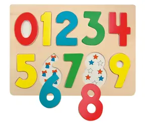 Woody Puzzle na desce ´´Číslice s beruškami´´ / od 3 let