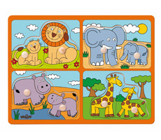 Woody Puzzle pro nejmenší s úchyty - pro nejmenší s úchyty / od 2 let