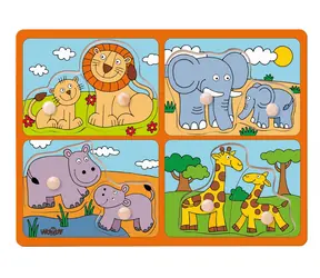 Woody Puzzle pro nejmenší s úchyty - pro nejmenší s úchyty / od 2 let