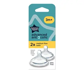Tommee Tippee Náhradní savičky C2N ANTI-COLIC střední průtok 2ks / od 3 měsíců