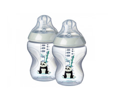 Tommee Tippee Kojenecká láhev C2N potisk Girl 260ml 2ks / od 0 měsíců