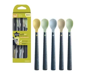 Tommee Tippee Lžičky pro nejmenší Softee 5ks / od 4 měsíců