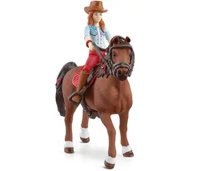 Schleich Horse Club 42539 Zrzka Hannah s pohyblivými klouby na koni / od 5 let
