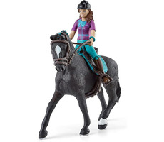 Schleich Horse Club 42541 Hnědovláska Lisa s pohyblivými klouby na koni / od 5 let