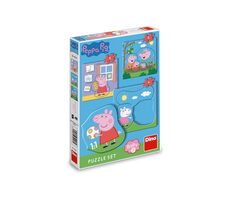 DINO PEPPA PIG RODINA 3-5 baby Puzzle set / 3 - 5 dílků / od 3 let 