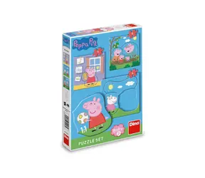 DINO PEPPA PIG RODINA 3-5 baby Puzzle set / 3 - 5 dílků / od 3 let 