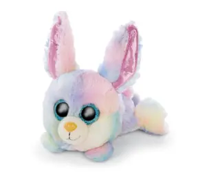 NICI Glubschis plyš Zajíček Rainbow Candy ležící 15 cm / od 0 měsíců