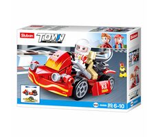 Sluban Town M38-B0899 Natahovací motokára / LEGO - kompatibilní / Počet figurek|dílků: 1|89 / od 6 let