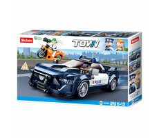 Sluban Town M38-B1063 Rychlé policejní auto / LEGO - kompatibilní / Počet figurek|dílků: 2|284 / od 6 let