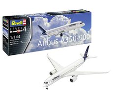 Revell Airbus A350-900 Lufthansa / Plastikový model / 1:144 / 120 dílů / Obtížnost 4 / od 12 let
