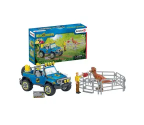 Schleich Terénní vůz s venkovním výběhem pro dinosaura / od 3 let