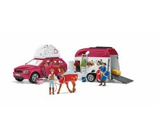 Schleich Horse Club - 42535 Dobrodružné auto s přívěsem a koněm / od 3 let