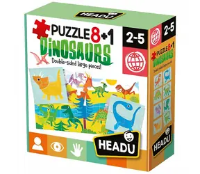 HEADU EN: Puzzle 8+1 Dinosauři / od 2 let / v originále EN