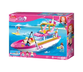 Sluban Girls Dream M38-B0722 Luxusní jachta / LEGO - kompatibilní / Počet figurek|dílků: 3|212 / od 6 let