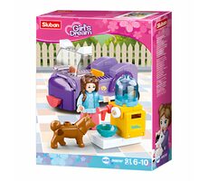 Sluban Girls Dream M38-B0970F Autíčko s krmítkem pro pejsky / LEGO - kompatibilní / Počet figurek|dílků: 1|91 / od 6 let