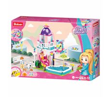 Sluban Girls Dream M38-B0971 Domek se skluzavkou do bazénu / LEGO - kompatibilní / Počet figurek|dílků: 2|230 / od 6 let