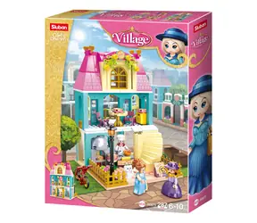 Sluban Girls Dream Village M38-B0875 Dvoupatrový dům s podkrovím / LEGO - kompatibilní / Počet figurek|dílků: 3|287