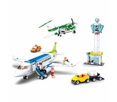 Sluban Letiště M38-B0930 Letiště s dvěma letadly / LEGO - kompatibilní / Počet figurek|dílků: 6|731 / od 6 let