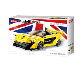 Sluban Model Bricks M38-B0956 Žlutý anglický sporťák / LEGO - kompatibilní / Počet figurek|dílků: 2|283 / 8 let