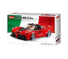 Sluban Modely M38-B0955 Červený italský sporťák / LEGO - kompatibilní / Počet figurek|dílků: 2|262 / od 8 let