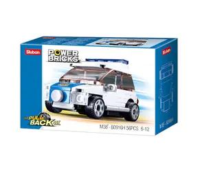 Sluban Power Bricks M38-B0916H Natahovací auto policejní / LEGO - kompatibilní / Počet figurek|dílků: 0|56