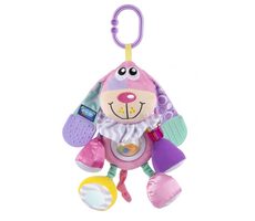Playgro - Závěsný pejsek s kousátky růžová / od 3 měsíců