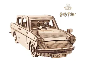 Ugears 3D dřevěné mechanické puzzle Harry Potter Létající Ford Anglia / od 14 let / 246 dílků / Obtížnost: střední