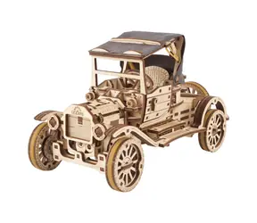 Ugears 3D dřevěné mechanické puzzle Historický automobil UGR-T / od 14 let / 337 dílků / Obtížnost: vysoká