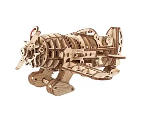 Ugears 3D dřevěné mechanické puzzle Letadlo Mad Hornet / od 14 let / 354 dílků / Obtížnost: střední