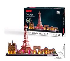 CubicFun Puzzle 3D Paříž / 115 dílů / 38,1 x 25,4 x 32,7 cm / od 8 let