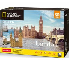 CubicFun Puzzle 3D National Geographic: London - Big Ben / 94 dílů / 25.7x20.9x29.2cm