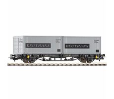 Piko 57747 Plošinový vagón Lgs579 2x20ft kontejnér Deutrans DR IV / Měřítko:H0 (1:87) / Délka: 157 mm / Rádius: 358 mm