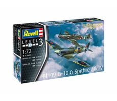 Revell 03710 Messerschmitt Bf 109G-10 & Spitfire Mk.V / Plastikový model / 1:72 / Počet dílků: 76 / Obtížnost 3