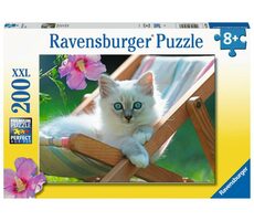 Ravensburger Kotě na lehátku / 200 dílků / od 8 let