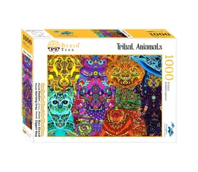 Brain Tree Puzzle Kmenová zvířata - 1000 dílků / od 14 let