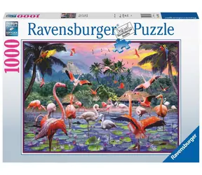 Ravensburger Růžoví plameňáci / 1000 dílků / od 12 let