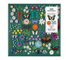 Galison Puzzle Motýlí botanická zahrada / 500 dílků / od 8 let