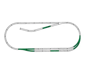 Roco 42011 Line - Sada kolejí C (paralelní úsek) s podložím / Měřítko: H0 (1:87) / od 15 let