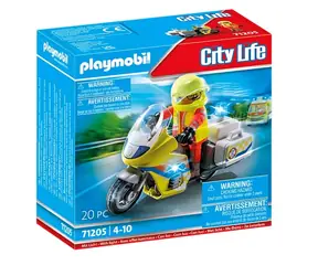 Playmobil City Life 71205 Záchranářský motocykl s blikajícím světlem / Počet dílků: 20 / od 4 let 