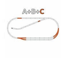 Roco 61102 Geoline - Sada kolejí C (paralelní úsek) s podložím / Měřítko: H0 (1:87) / od 15 let