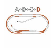 Roco 61103 Geoline - Sada kolejí D (paralelní trať) s podložím / Měřítko: H0 (1:87) / od 15 let