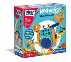 Clementoni Mechanická laboratoř Junior - Vodní zvířata / 130 dílků / od 6 let