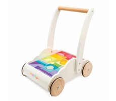 Le Toy Van Petilou Vozík s duhovými kostkami / od 12 měsíců