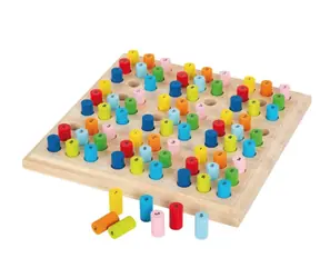 Small Foot Dřevěné sudoku barevné válečky / od 6 let
