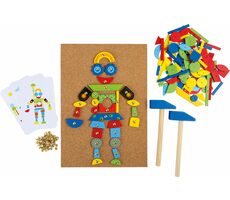 Small Foot Dřevěná kreativní zatloukací hra / od 6 let